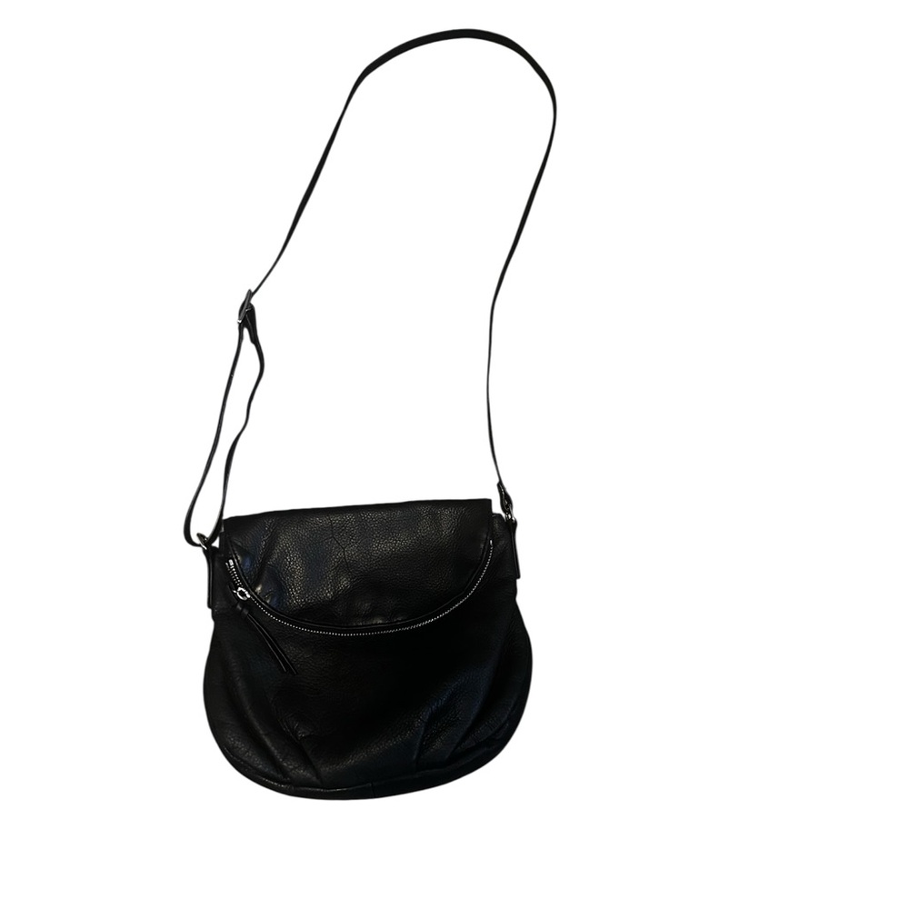Margot dark green pebbled leather crossbody bag adjustable strap minimalist $150